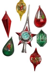 Topper de árbol de Navidad Bradford Atomic Starburst de plástico de colección y adornos de los años 50 - Imagen 1 de 5