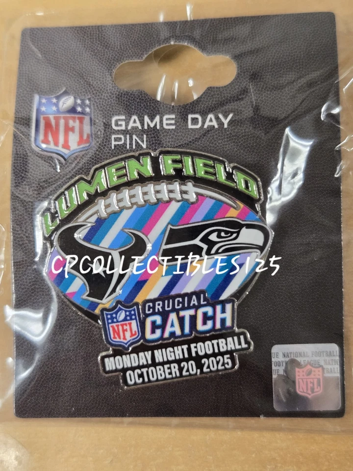 Houston Texans VS Seattle Seahawks Game day Pin 10/20/2025 NEW - Image 1 of 1