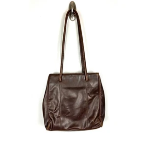 Nine West braune Kunstleder Schultertasche Beuteltasche Handtasche 90er Y2K neutral Herbst erdig - Bild 1 von 22