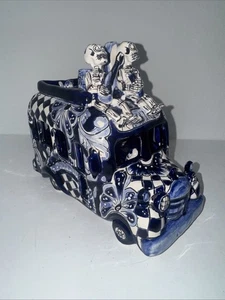 Mexikanische Talavera Catrina Friedhof Bus Tag der Toten Figur Volkskunst Keramik 8 Zoll - Bild 1 von 8