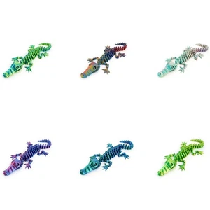 6 Colors 3D Printed Crocodile Model Animal Simulation Model Home Decor - Picture 1 of 15