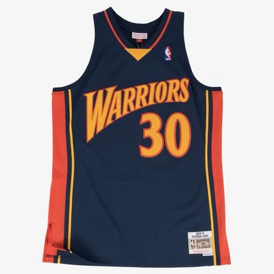 Men's Warriors Stephen Curry Mitchell & Ness Hardwood Classics Swingman Jersey - Image 1 of 4