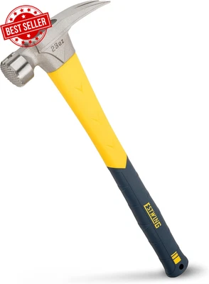23oz Rip Claw Hammer Milled Face Fiberglass Handle Heavy Duty Framing Tool - image 1 of 4