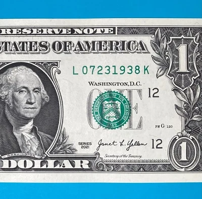 July 23, 1938 (L 07231938 K) BIRTHDAY Note $1 One Dollar Bill *UNC* - Image 1 of 4