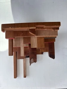 Brutalist Mid Century Modern Art Holz Regal Skulptur - Bild 1 von 14
