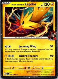 Team Rocket's Zapdos Holo Rare DRI SV10: Destined Rivals 070/182 NM - Bild 1 von 2