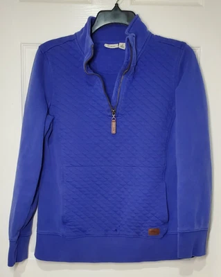 LL Bean Mujer Pequeña 1/4 Cremallera Acolchada Pullover Sudadera Púrpura Talla Pequeña Foto 1 de 4