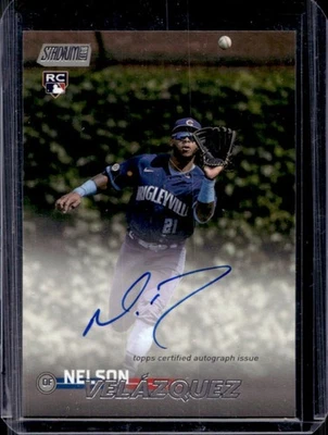 2023 Stadium Club Nelson Velazquez Auto RC Rookie #SCBA-NV Cubs - Image 1 of 2