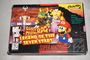 Super Mario RPG Legend of Seven Stars (Super Nintendo SNES) Completo en Caja CIB - Imagen 1 de 8