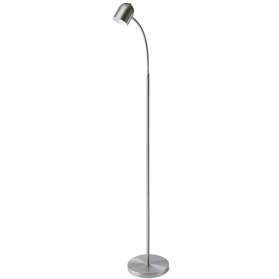 Dainolite 123ledf-sc 53 Inch 5w 1 LED Floor Lamp Satin Chrome Finish