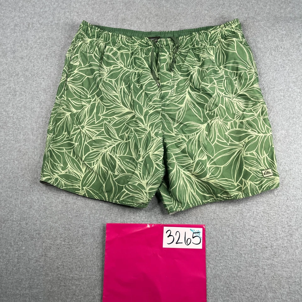 Bañador Quicksilver Waterman para hombre XL verde hawaiano forrado traje de baño para hombre Foto 1 de 4