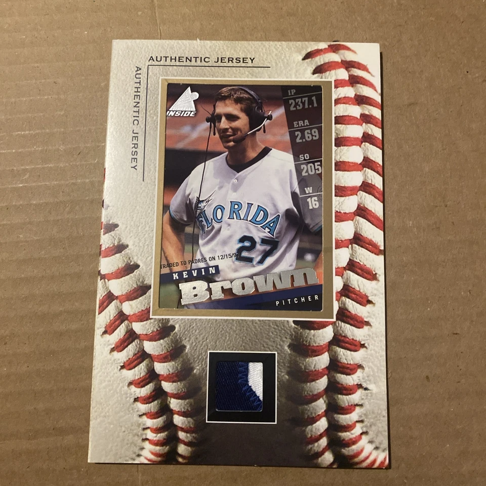 Tarjetas deportivas vintage Kevin Brown/sp auténtica tarjeta de camiseta Foto 1 de 2