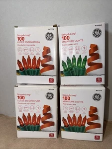 GE String A Long 100 Miniature Lights -3 Red, 1 Green- 20.6' - 4 BOXES - Picture 1 of 4