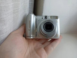 š„Canon PowerShot A580 Silver 8.0MP digital compact cameraš„WORKing FULL Setš„ - Picture 1 of 7