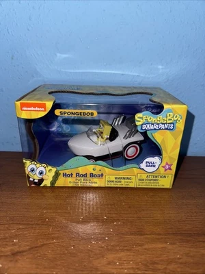 Nickelodeon Bob Esponja Calça Quadrada Hot Rod Barco Pullback Carro Novo na Caixa - Imagem 1 de 4