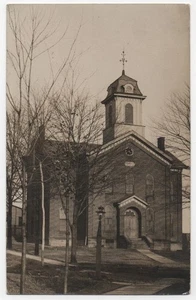Cartolina postale BELMONT OH CHIESA, a Blanche Linder BRODERICK CA 1909 RPPC - Foto 1 di 2