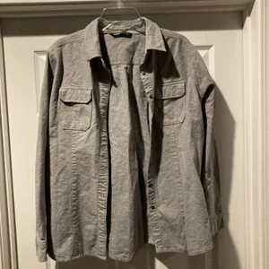 Damen WOOLRICH Twilight Heather Druckknopfleiste Langarmshirt XL Baumwolle Shell - Bild 1 von 17