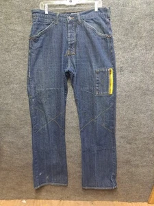 Vintage Guess Button Fly 34x32 Jeans Embroidered - Picture 1 of 8