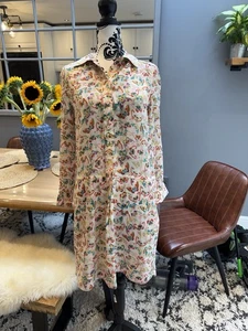 Zadig & Voltaire Rubis Butterfly-Print Silk Shirt Dress Size S - Picture 1 of 7