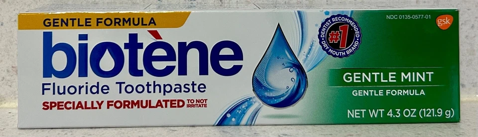 Pasta de dientes con flúor de bioteno suave como nueva fórmula suave 4,3 OZ Foto 1 de 1