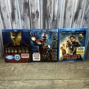 IRON MAN TRILOGIE 1 2 3 MCU FILME ROBERT DOWNEY JR BLU RAY mit Schonhüllen lesen - Bild 1 von 16