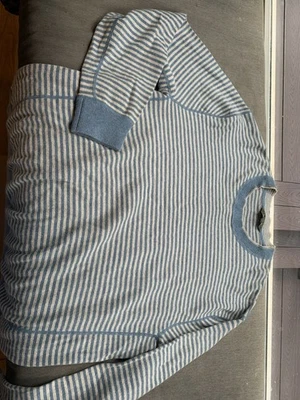 J.L. Powell The Sporting Life Sweater XL cashmere/cotton, blue and beige - Image 1 of 4