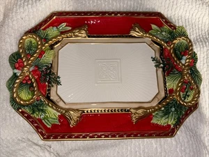 Fitz And Floyd Holiday Tidings Christmas Platter, Very Nice Condition! - Picture 1 of 6