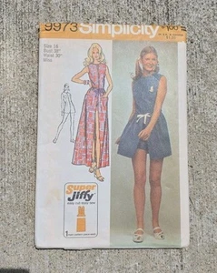 Simplicity 9973 Wrap Skirt and Romper Misses Size 16 Jiffy Vintage Pattern - Picture 1 of 3