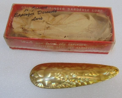 Señuelo de pesca Eppinger Dardevle dorado madreperla cuchara caja rara aparejo águila pescadora Foto 1 de 4