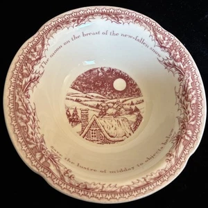 'Twas the Night Before Christmas Rim Cereal Bowl Noble Excellence 6" - Picture 1 of 6
