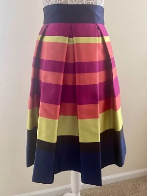 New Eliza midi skirt multi color ,with pockets, size 2 - Image 1 of 4
