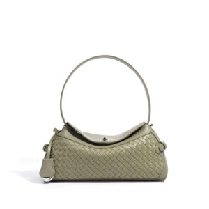 Bolso Bandolera Tejido Marrón Minimalista Chic - Ideal para Viajes Informales - Imagen 1 de 24