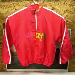 Vintage Surf Style Interplanetary Body Gear PINK Windbreaker USA One Size XL 90s - Picture 1 of 12