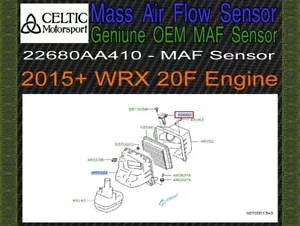 Sensor de flujo de aire masivo genuino Subaru OEM MAF 2015+ WRX 20F 2014-2018 Forester XT - Imagen 1 de 1