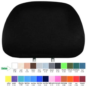 una funda universal para reposacabezas de coche de algodón macizo con acolchado de espuma de 1/4 pulgadas - Imagen 1 de 14