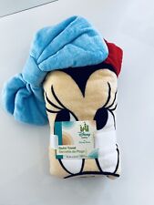 DISNEY STORE LOT OF 2 Disney Baby Minnie Mouse Swim Towel & Red Plastic Bag NEW