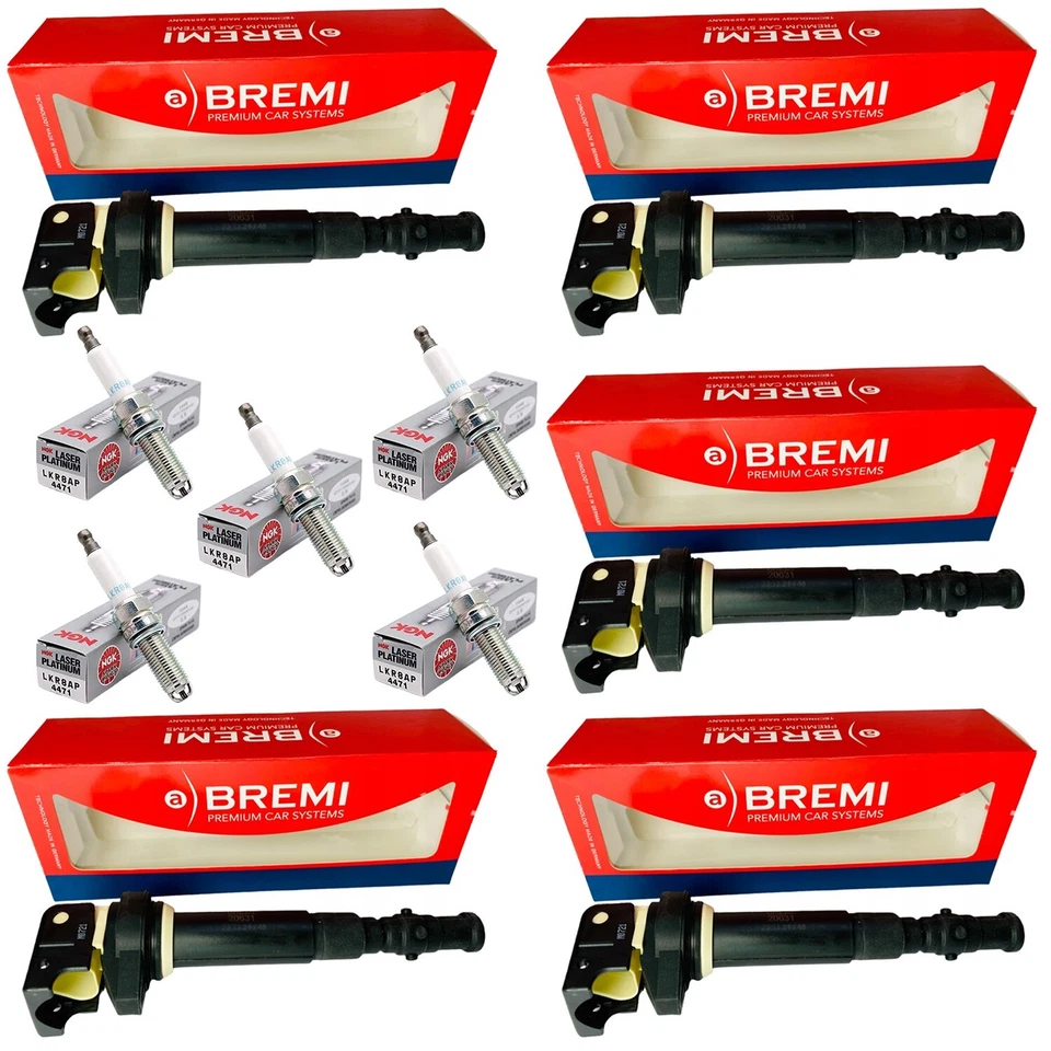 KIT de bujías láser platino 5x bobina de encendido BREMI 5x para BMW E60 E63 M5 M6 Foto 1 de 1