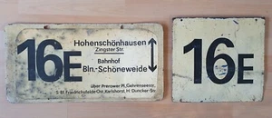 Zuglaufschild - 16E, Leninallee, Allee der Kosmonauten, Berlin, DDR - Bild 1 von 11