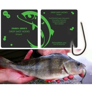 Amo da pesca dropshot #6 FA-06 - 10pk- filo di acciaio al carbonio fine microbarba vendita Regno Unito - Foto 1 di 6