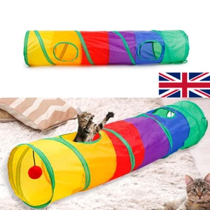 Pet Tunnel Toy Cat Rabbit Pop Up Tube Collapsible 2 Way Puppy Kitten Play Toy - Picture 1 of 20