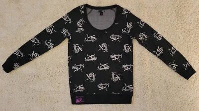 Fox Race Womens Sweater Larger Black Round Neck Long Sleeve Knit - Image 1 of 4