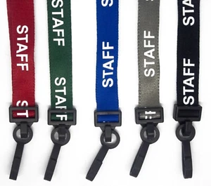 Printed Staff Lanyards with Safety Breakaway - Choose the Colour - Fast FREEPOST - Picture 1 of 15