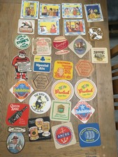 Job lot vintage Beer Mats post cards etc