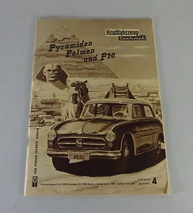 Brochure Kft Kraftfahrzeug-Technik Awz P70/ simson/ Mz Es 250 Edition 04/1957 - Bild 1 von 6