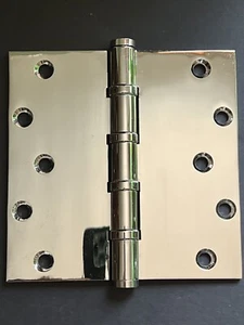 Cerniera per porta in ottone massiccio - angolo quadrato 6"X 6" 4-BB in cromo lucido - Foto 1 di 2