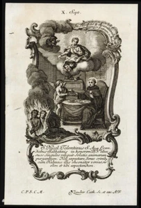 santino incisione 1700 S.NICOLA DA TOLENTINO   klauber - Picture 1 of 1