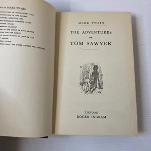 The Adventures Of Tom Sawyer by Mark Twain 1949 Vintage Illustrated Hardcover - Picture 1 of 19