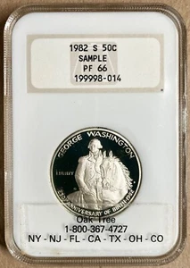 1982-S NGC SAMPLE Proof PF66 - George Washington 250th Commemorative - Oak Tree - Picture 1 of 2