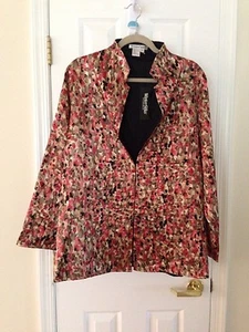 Winter Seide bunte Jacke Blazer - Größe 2X - Neu mit Etikett - Bild 1 von 3