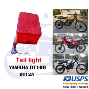 L14 Light Tail For Yamaha Dt125 Motorcycle Rear Rechargeable Signals Brake Red - Picture 1 of 4